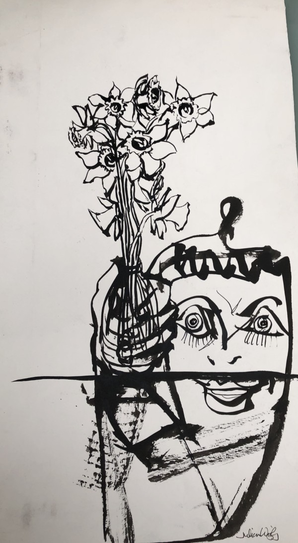 Face in vase